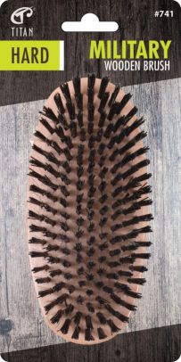 MILITARY WAVE WOODEN BRUSH HARD
