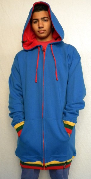 Richroot rasta blå tall hoody