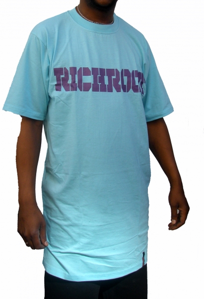 TALL TEE by  Rich Root (sky/purple)