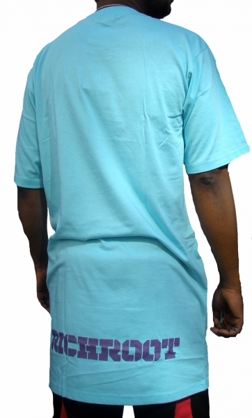 TALL TEE by  Rich Root (sky/purple)