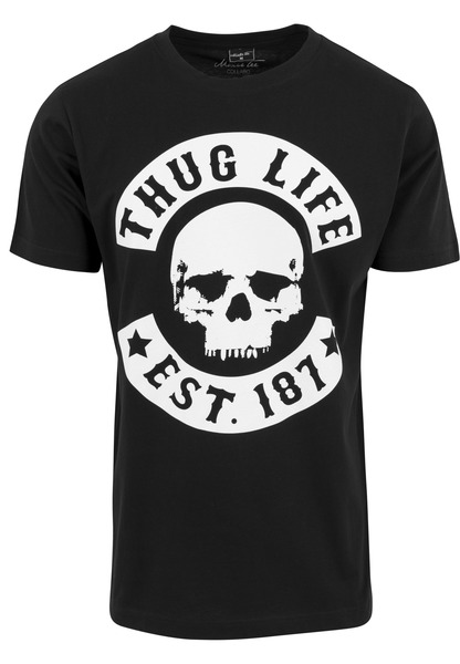 Thug Life Skull Black Tee