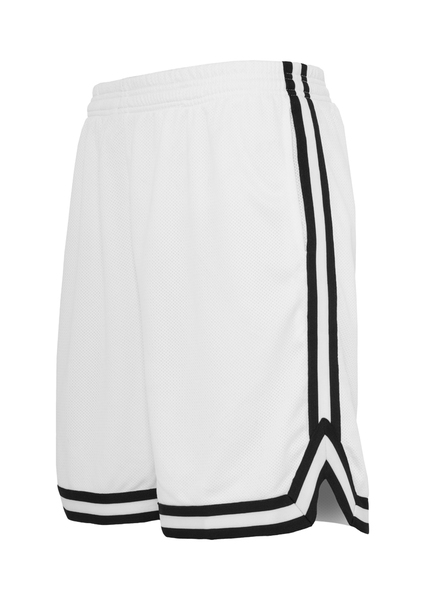 White blk Mesh Basketball Shorts