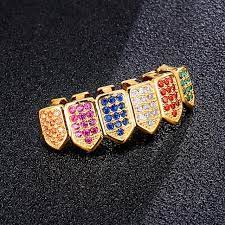 Grillz - Multi colors - Bottom Side Bling Fake Hip Hop Teeth